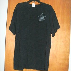 CHICAGO POLICE DEPARTMENT BLACK HEAVY COTTON SHORT SLEEVE T SHIRT TEE TOP sz XL